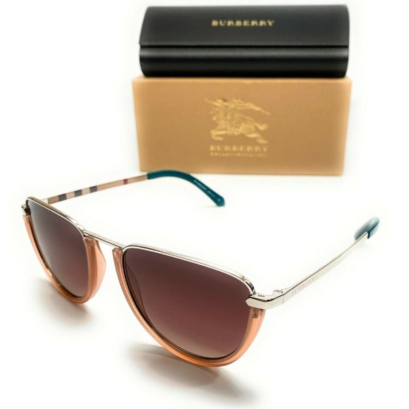 Burberry Women's Matte Brown Sunglasses - Picture 1 of 4